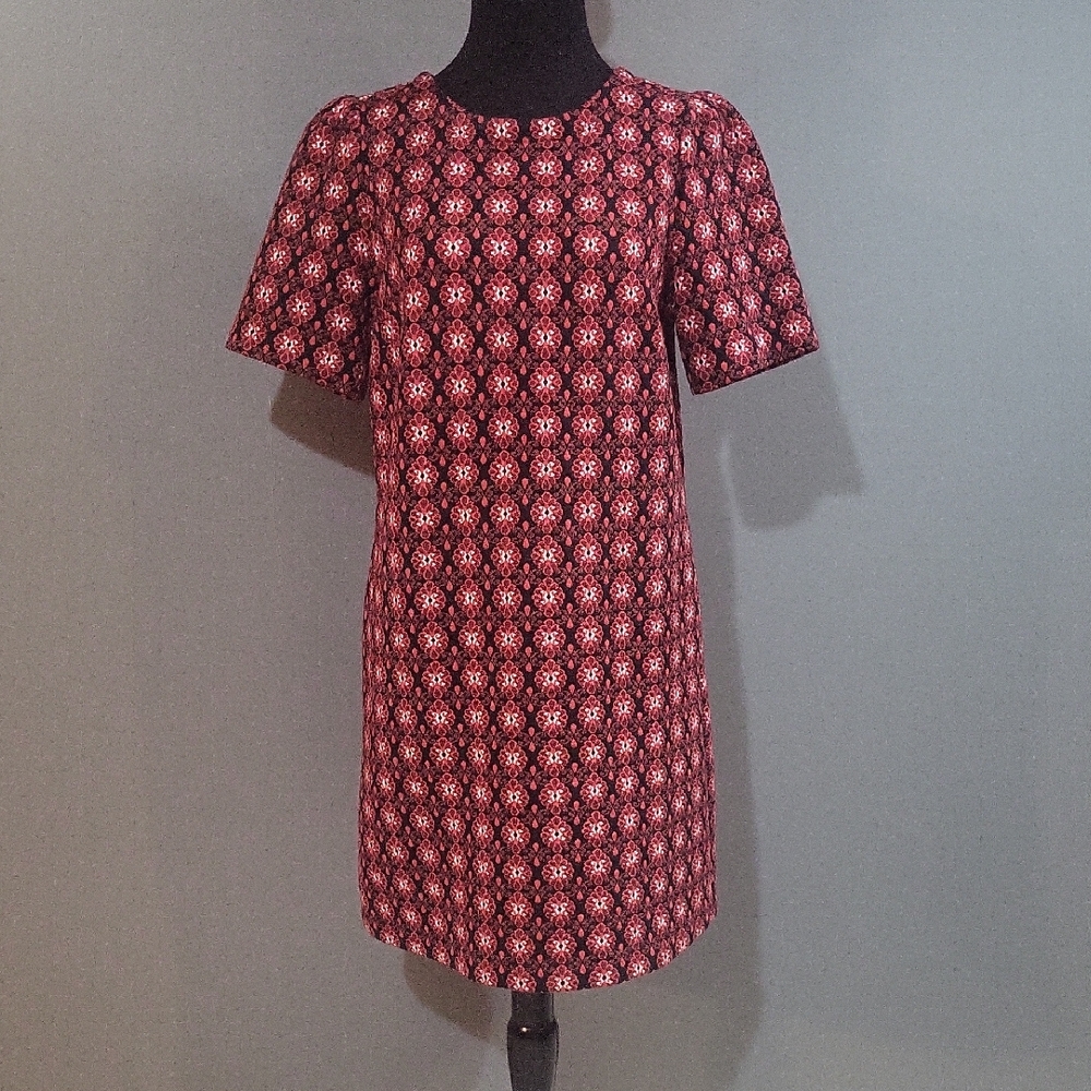 LOFT Red Patterned Dress